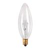 Bulbrite 40CTC/32/3 40-Watt Incandescent Torpedo B10 Chandelier Bulb, Candelabra Base, Clear [Pack of 12] view 1