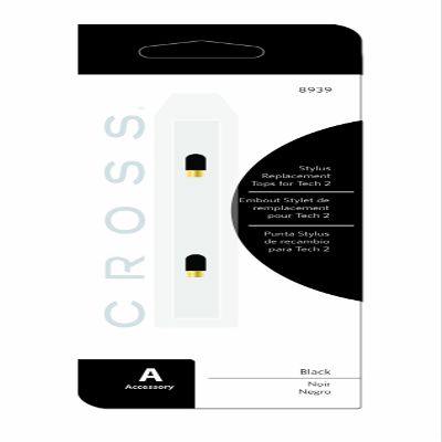 Cross Tech2 Stylus Top, 2 Pack, Black (8939)