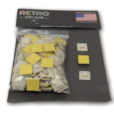 RetroArcade.us Arcade Game Cable Holder with self Adhesive Sticker on Back, Bag of 500