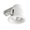 Globe Electric 90671 5" Rust Proof Indoor/Outdoor Ridged Baffle Round Trim Recessed Lighting Kit, White, Easy Install Push-N-Click Clips, 4.5" Hole Size, Dimmable, Porch Light, Bulb Not Included view 1
