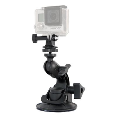 Delkin Devices Fat Gecko Mini Suction Camera Mount with GoPro Adapter - Powerful Mount for Car, Motorcycle, Boat, Window | Secure and Adjustable Action Camera Holder
