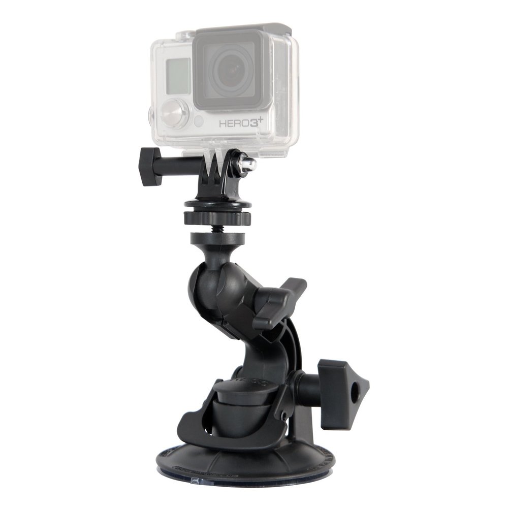 Delkin Devices Fat Gecko Mini Suction Camera Mount with GoPro Adapter - Powerful Mount for Car, Motorcycle, Boat, Window | Secure and Adjustable Action Camera Holder