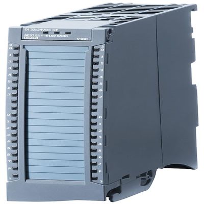 SIEMENS 6ES7521-1BH50-0AA0 Digital Input Module DI 16X24 V DC BA, SOURCING Input; 16 Channels in Groups of 16; Input DELAY 3.2 MS; Input Type 3 (IEC 61131): Front Connector (Screw TERMINALS OR PU