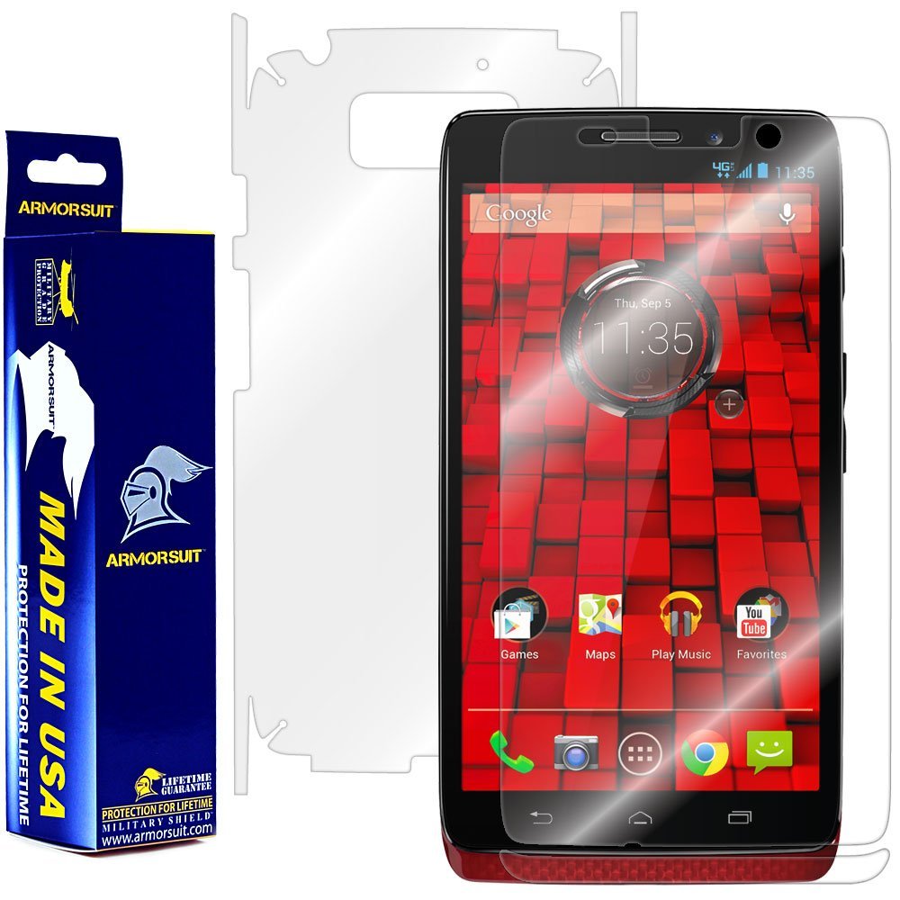 ArmorSuit MilitaryShield Full Body Skin Film + Screen Protector for Motorola Droid Ultra - Anti-Bubble HD Clear Film