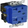 Surge Protective Devices, SPIKESHIELD TVSS Duplex Receptacle with Light, 20A 125V, 5-20R, Blue view 1