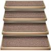 House, Home and More Set of 12 Attachable Indoor Carpet Stair Treads - Praline Brown - 8 Inches X 23.5 Inches view 1