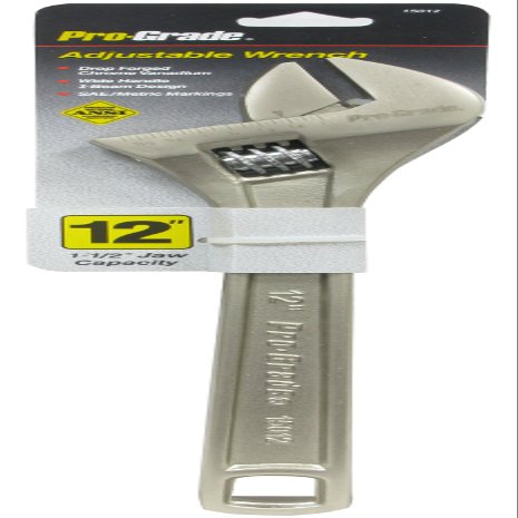 12" ADJUSTABLE WRENCH I-BEAM SATIN FINISH