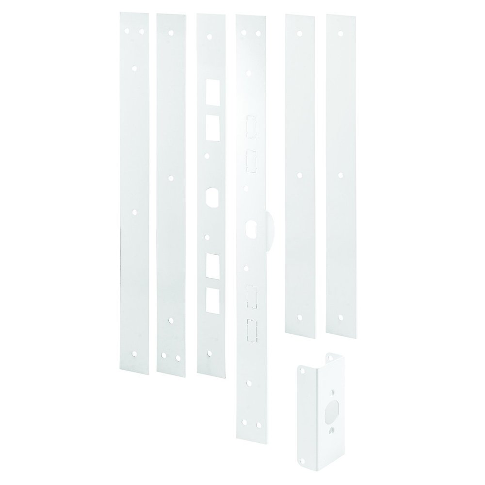Prime-Line U 11026 Jamb Repair and Reinforcement Kit, 59-1/2 In. Installed, Steel Construction, White (1 Kit)