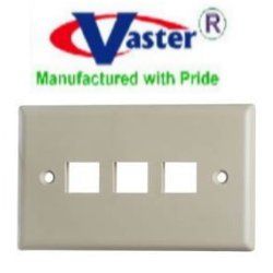 2 Pcs/Pack, 3 Port Ivory Keystone Wall Plates