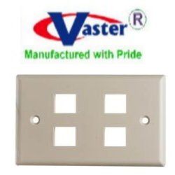 2 Pcs/Pack, 4 Port Ivory Keystone Wall Plates