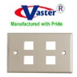 2 Pcs/Pack, 4 Port Ivory Keystone Wall Plates