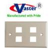 2 Pcs/Pack, 4 Port Ivory Keystone Wall Plates view 1