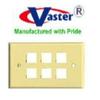 2 Pcs/Pack, 6 Port Ivory Keystone Wall Plates view 1