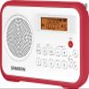 Sangean PR-D18RD AM/FM/Portable Digital Radio with Protective Bumper (White/Red) view 1