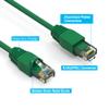 FireFold Cat6A Ethernet Patch Cable 500MHZ 10GBPS High-Speed Internet Cable LAN Wire for Computer Networks 25ft Green view 2
