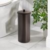 iDesign Freestanding Bathroom Toilet Paper Storage Holder with Lid for 3 Extra Rolls, Bronze view 3