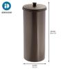 iDesign Freestanding Bathroom Toilet Paper Storage Holder with Lid for 3 Extra Rolls, Bronze view 4