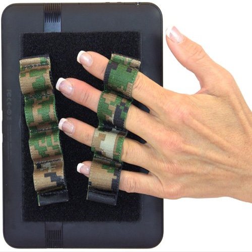 LAZY-HANDS 4-Loop Grips (x2 Grips) for e-Readers - XL (Camouflage)