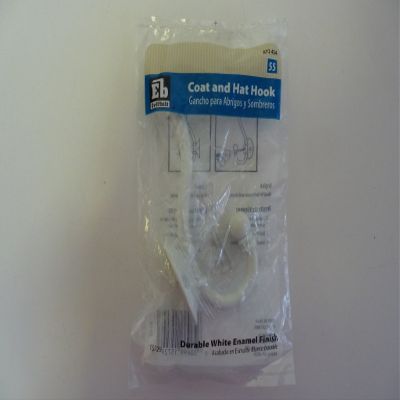 Everbilt White Decorative Coat and Hat Hook