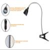 Newhouse Lighting NHCLP-LED-BLK Black Metal Flexible Clamp-Style LED Goose Neck Desk Lamp in 3000K Warm White Color Temperature with Power Adapter and 6 ft. Power Cord view 2