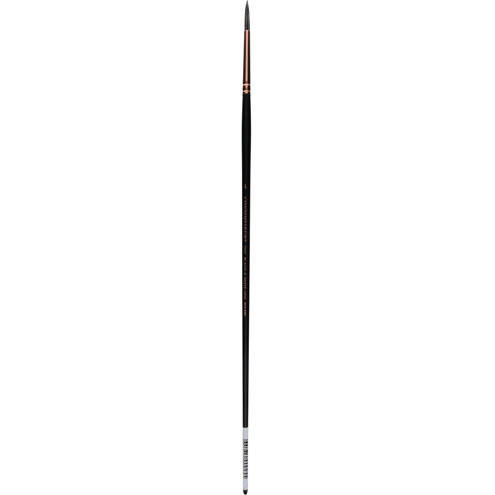 Connoisseur Brush B/W Hog Bristle LH Round #4