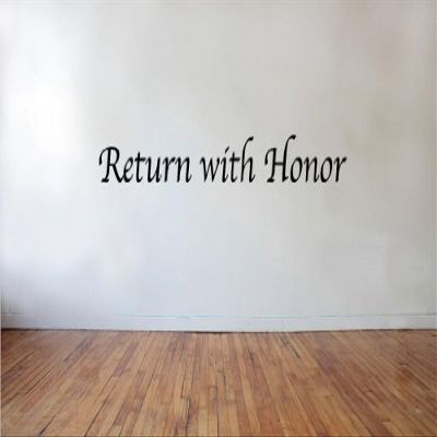 Blinggo Return with Honor Removable Vinyl Wall Decal Home Dcor