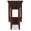 Laurent Solid Wood Recliner Wedge End Side Table with Shelf, Chocolate Cherry Brown, Perfect for Living Rooms, Bedrooms, and Small Spaces Leick Home, 10502 view 1