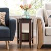 Laurent Solid Wood Recliner Wedge End Side Table with Shelf, Chocolate Cherry Brown, Perfect for Living Rooms, Bedrooms, and Small Spaces Leick Home, 10502 view 2