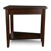 Laurent Solid Wood Recliner Wedge End Side Table with Shelf, Chocolate Cherry Brown, Perfect for Living Rooms, Bedrooms, and Small Spaces Leick Home, 10502 view 4