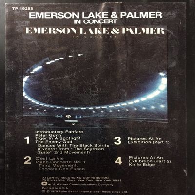 Emerson, Lake & Palmer "In Concert" 8-Track Tape