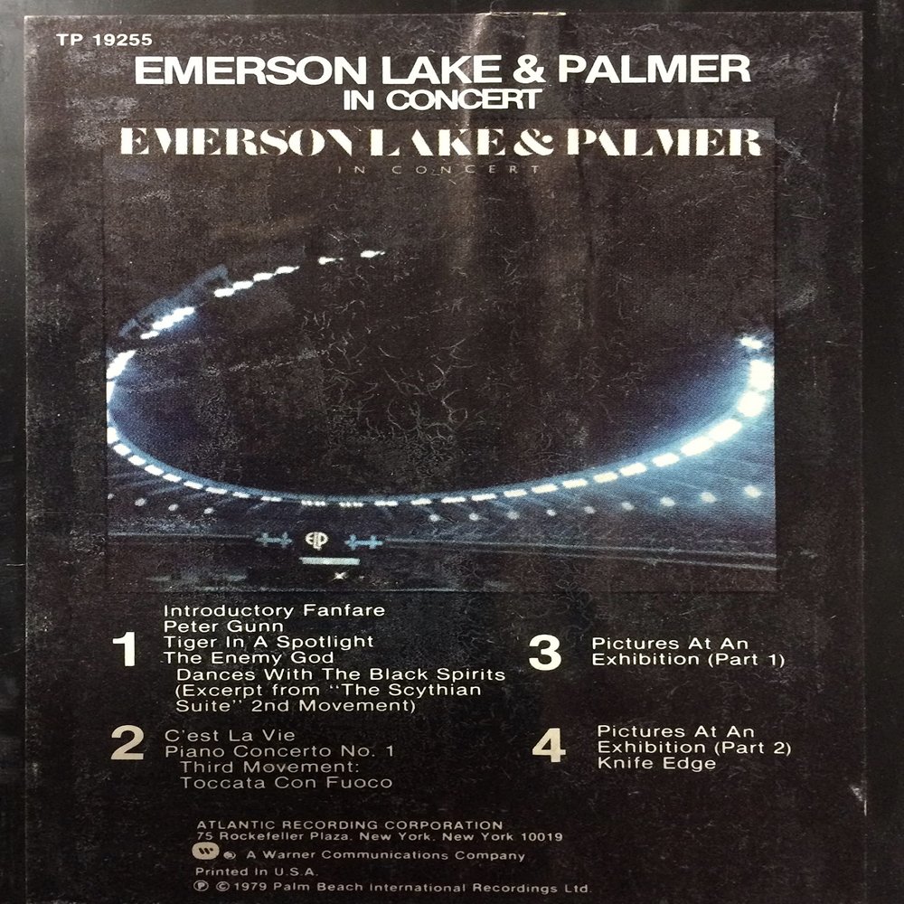 Emerson, Lake & Palmer "In Concert" 8-Track Tape