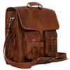 Leather briefcase laptop bag messenger satchel 16 Inch best Handmade Leather bag by Komal's passion leatherSALE, Brown, Large view 1