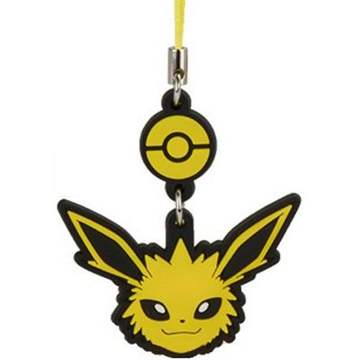 Pokemon Face Swing Strap Rubber Charm Tomy - Jolteon
