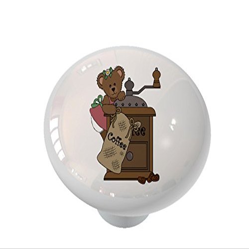 Gotham Decor Coffee Grinder Bear Ceramic Drawer Knob
