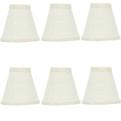 Upgradelights Eggshell Silk 5 Inch Empire Clip On Chandelier Lamp Shades (Set of six shades) 2.5x5x4.25