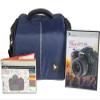 Blue Crane Digital Camera Bag Combo Pack for Nikon D7100 with Instructional DVD, Laminated Reference Card (BC653) (Blue) view 1