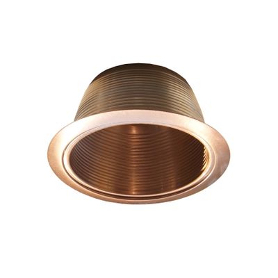 6" Copper Stepped Baffle Trim for Par30/R30 Line Voltage Recessed Light-Fit Halo/Juno