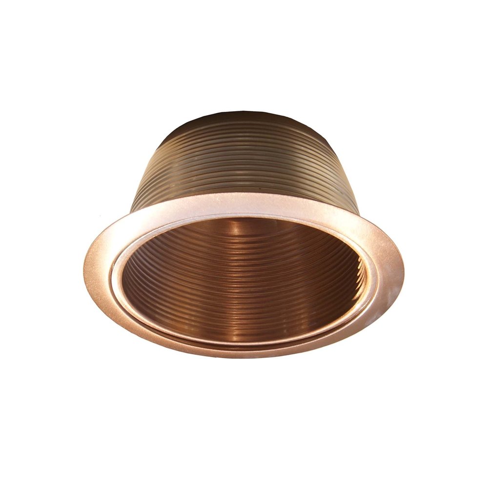 6" Copper Stepped Baffle Trim for Par30/R30 Line Voltage Recessed Light-Fit Halo/Juno