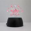 3.5" Pink Decorative Crystal Lotus Flower with Display Light Base view 1
