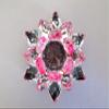 3.5" Pink Decorative Crystal Lotus Flower with Display Light Base view 2