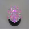 3.5" Pink Decorative Crystal Lotus Flower with Display Light Base view 3