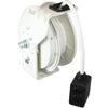 KH Industries RTB Series ReelTuff Power Cord Reel, 12/3 SJOW White Cable and Four Receptacle Outlet Box, 20 Amp, 50' Length, White Powder Coat Finish view 1