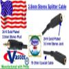 3 Pack, Stereo Splitter Cable, 3.5 mm Stereo Splitter Cable (1 Male to 2 Female) view 1