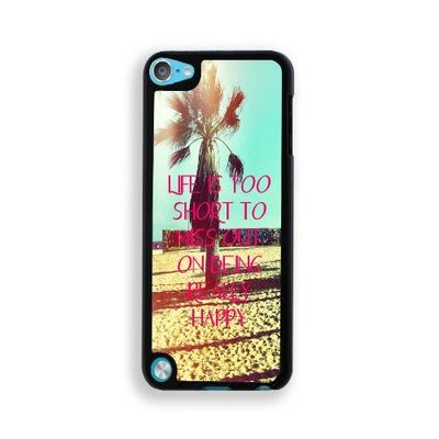 Life Is Too Short Hipster Quote Beach Background iPod Touch 5 Case - Fits ipod 5/5G