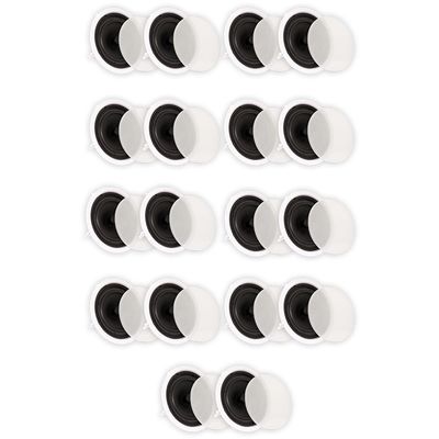 TS80C Flush Mount In Ceiling Speakers with 8" Woofers Home Theater 9 Pair Pack