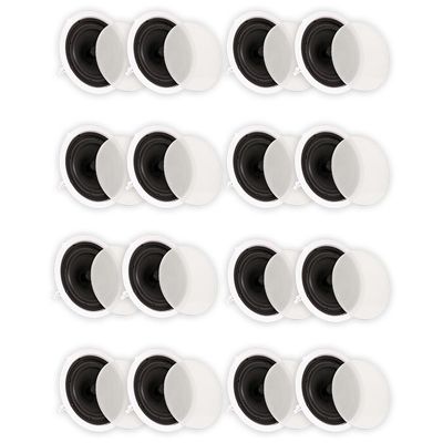 Theater Solutions TS80C in Ceiling 8" Speakers Surround Sound Home Theater 8 Pair Pack