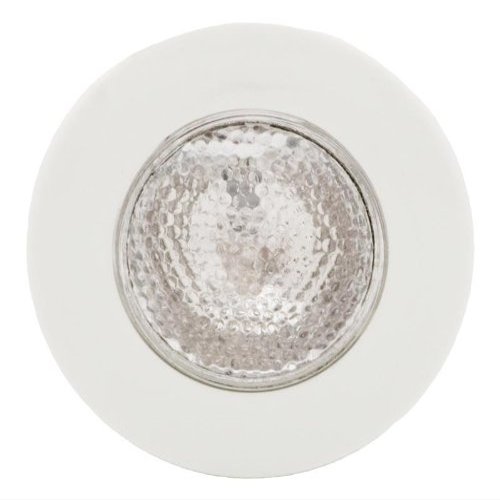 White recessed overhead halogen light