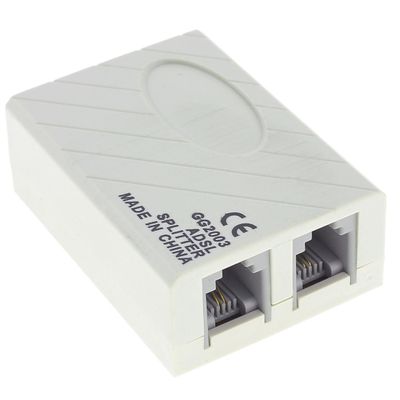 uxcell 1 to 2 RJ11 6P2C Female Socket Phone Modem ADSL Splitter Filter