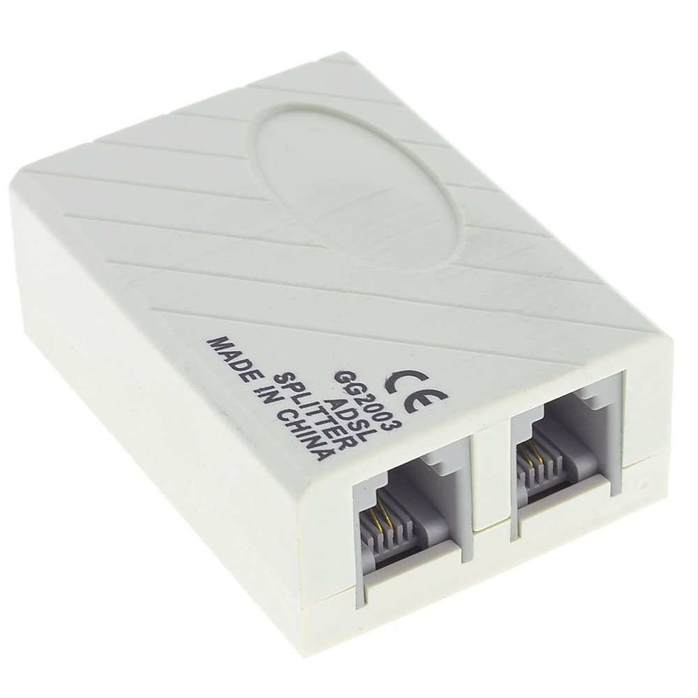 uxcell 1 to 2 RJ11 6P2C Female Socket Phone Modem ADSL Splitter Filter