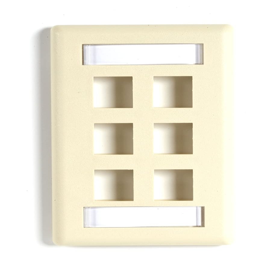 6Port Ivory Single-Gang Keysto